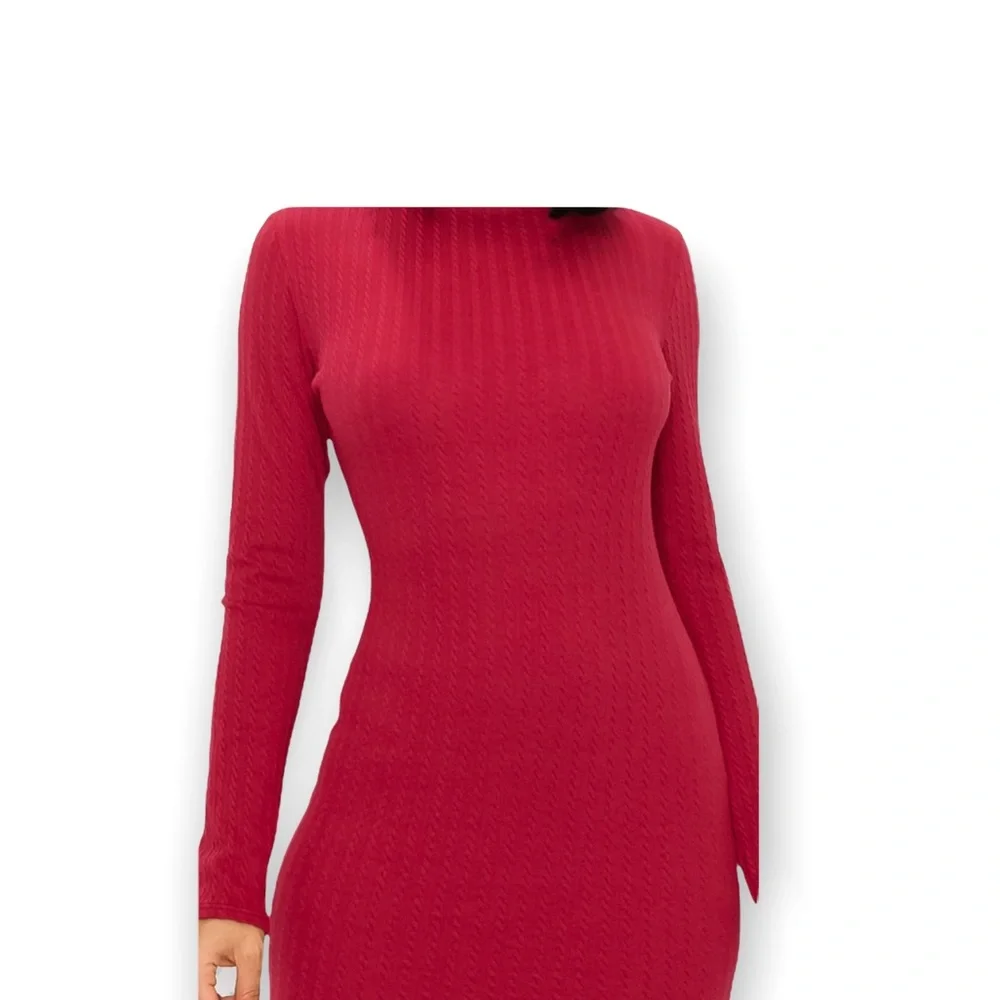 Jacquard Bodycon Dress - Picture 2 of 5